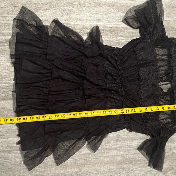 Zara black lace and tule mini dress - Picture 9 of 15